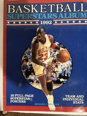 Álbum de superestrellas de baloncesto de Stephen J. Brenner (1992) difícil de encontrar Foto 1 de 2