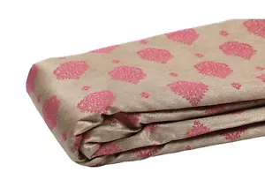 Paisley Baumwolle Poly - Jacquard Satin Handgewebt Stoff Beige Nähen von Der - Bild 1 von 3