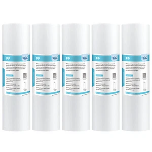 Sediment Melt Blown Water Filter Cartridge Standard 2.5" x 10" 50 Micron 5 Pack - Picture 1 of 9