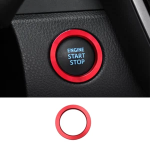 For Toyota RAV4 2019-2025 Red Aluminum Interior Start Stop Button Cover Trim - Foto 1 di 9