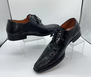 MEZLAN Custom Men's Dress Shoes Leather Black Made In Spain Laced Size 9.5 M - Picture 1 of 8