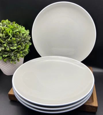 NORITAKE ColorTrio 11" Dinner Coupe Plates Blue - G003 (SET OF 4) NEW w/TAGS - Image 1 of 4