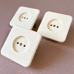 3x VTG Soviet Wall Sockets USSR Retro Electric Outlets 1970s Euro Plug Type C/F - Picture 1 of 5