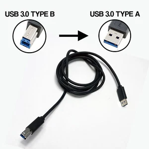 USB 3.0 Type B to USB 3.0 Type A Adapter Cable Connector Converter PC MAC 2M - Picture 1 of 5