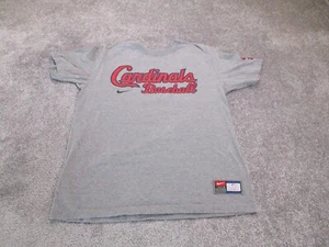 Nike St Louis Cardinals Camicia Uomo Grande Grigio Rosso Sportiva MLB Baseball - Foto 1 di 12