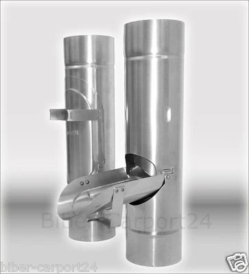 ZAMBELLI Regenwasserklappe DN 100 Titanzink Fallrohrklappe Regenrohrklappe Fallrohr