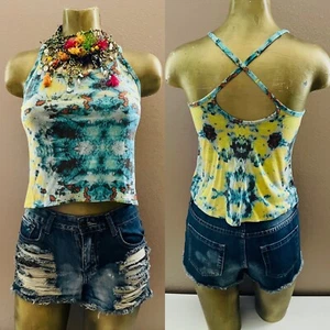 xhilaration Nachtwäsche süß klein beschnitten Hippie-Stil KRAWATTE-FÄRBUNG Tank TOP XS - Bild 1 von 13
