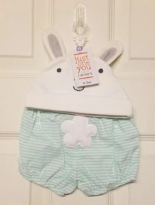 Just One You by Carter's 2pc Hat/Diaper Cover Set *NWT* Mint Green 0-3M - Picture 1 of 3