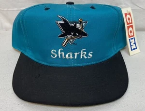Erwachsene San Jose Haie Deadstock Mütze NHL Snapback CCM Neu mit Etikett Vintage - Bild 1 von 6