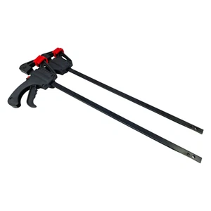 2 x 450mm 18" Wood Working F Clamp Bar Clamps Grip Ratchet Quick Release Squeeze - Picture 1 of 5