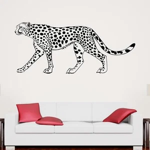 Calcomanía pegatina de pared leopardo gato grande transferencia animal dormitorio hogar vinilo mate Reino Unido - Imagen 1 de 36