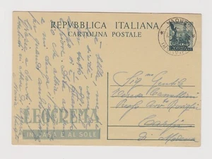 GANZE POSTKARTE 1951 R9 3 LEOCREMA 20 LIRE - Bild 1 von 2