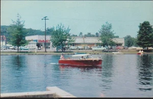 Lake Hopatcong Bootslandung New Jersey NJ. Chrom Postkarte - Bild 1 von 2