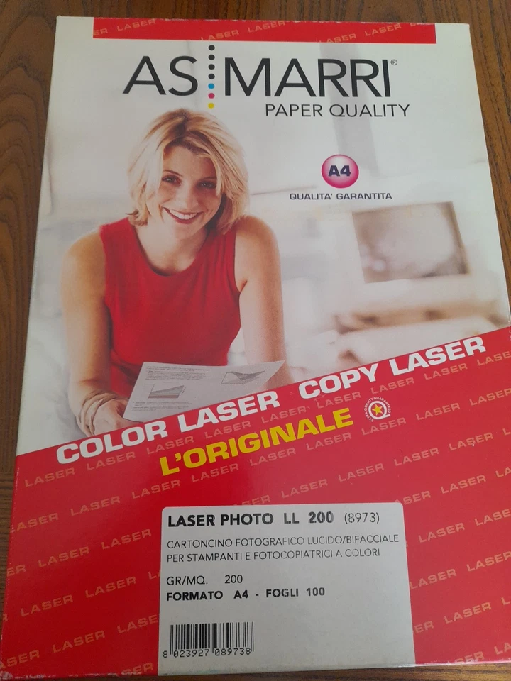 Cartoncino Fotografico Lucido/bifacciale LL AS MARRI - Laser A4 - 100 Fg. - Immagine 1 di 1