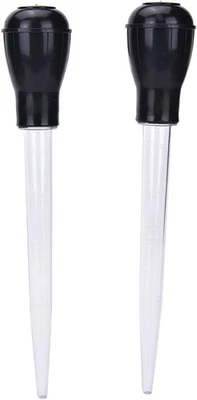 2-Pcs 11" Turkey Baster with Silicone Bulb Clear for Roasting Juices & Butter - Image 1 of 4