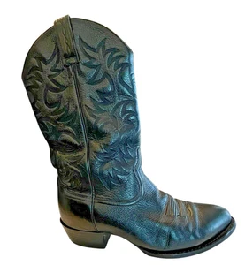 Ariat Western Boots Mens Sz 10EE Heritage Black Deertan R Toe Cowboy 10002218 - Picture 1 of 9