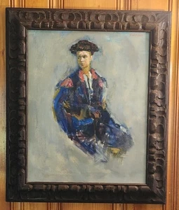Thomas Strickland "Young Matador" - Signed Oil on Canvas, Framed - Picture 1 of 7