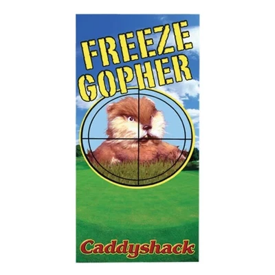 Caddyshack - Toalla de playa/baño Freeze Gopher - Nueva en plástico Foto 1 de 4
