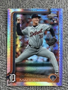 2025 Topps Chrome Baseball Ty Madden RC Tigers Prizm #285 - Picture 1 of 2