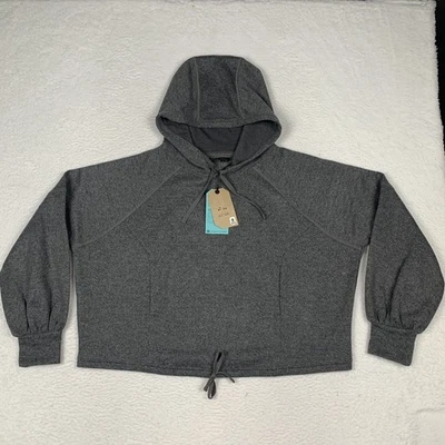 Prana Ziller Sweatshirt Womens L Wool Organic Cotton Hooded Pullover Gray NWT! - Image 1 of 4