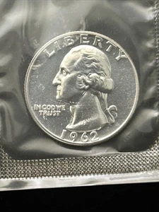 1962 Proof Washington Quarter - In Original Cello - 90% Silver 3 - Picture 1 of 4