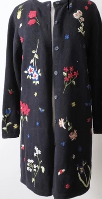 Quacker Factory 90’s Floral Long Cardigan Sweater Coat 2x New  - Image 1 of 4