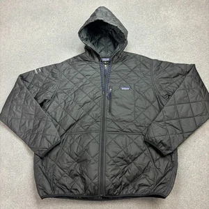 Patagonia Jacket Adult 2XL XXL Black Diamond Quilted Bomber Hoody Coat Men - Picture 1 of 10