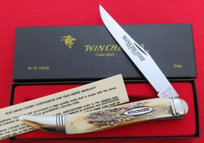 Winchester USA Big GENUINE AAA+ STAG Toothpick Knife 1998 MIB 5 1/2" 15036 NR Foto 1 de 4