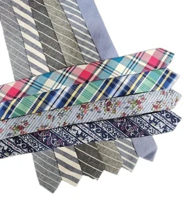 Juego de 10 corbatas para el cuello para hombre corbata ajustada locura floral/a cuadros/impresa  - Imagen 1 de 6