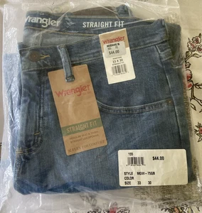 Men's Wrangler Jeans Straight Fit size 33 x 30 *NEW* MGW-75GB - Picture 1 of 13
