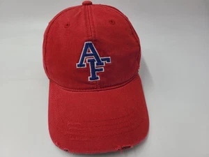 Abercrombie & Fitch Gorra Ajustable con Correa Envejecida Hombres Mujeres Rojo Azul - Imagen 1 de 12