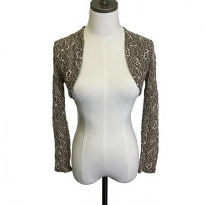 Vintage Lindy Bop Damen Gr. XS Spitzeneinsatz Bolero vorne offen Jacke Pullover - Bild 1 von 10
