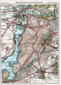 Berlin Grunewald Spandau Charlottenburg 1919 kl. orig. W-Karte + Reisef. (10 S.) - Picture 1 of 2