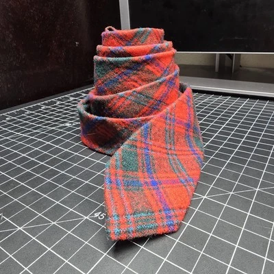 Gravata xadrez vintage Disneyland Frontierland exposição pendleton moinhos de lã 4 x 57 - Imagem 1 de 4