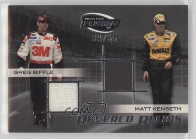 2009 Press Pass Fusion Revered Relics Silver /65 Greg Biffle Matt Kenseth HOF - Image 1 of 2