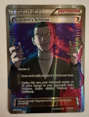 Pokémon TCG Giovanni's Scheme Breakthrough 162/162 Holo Full Art Ultra Rare - Image 1 of 4