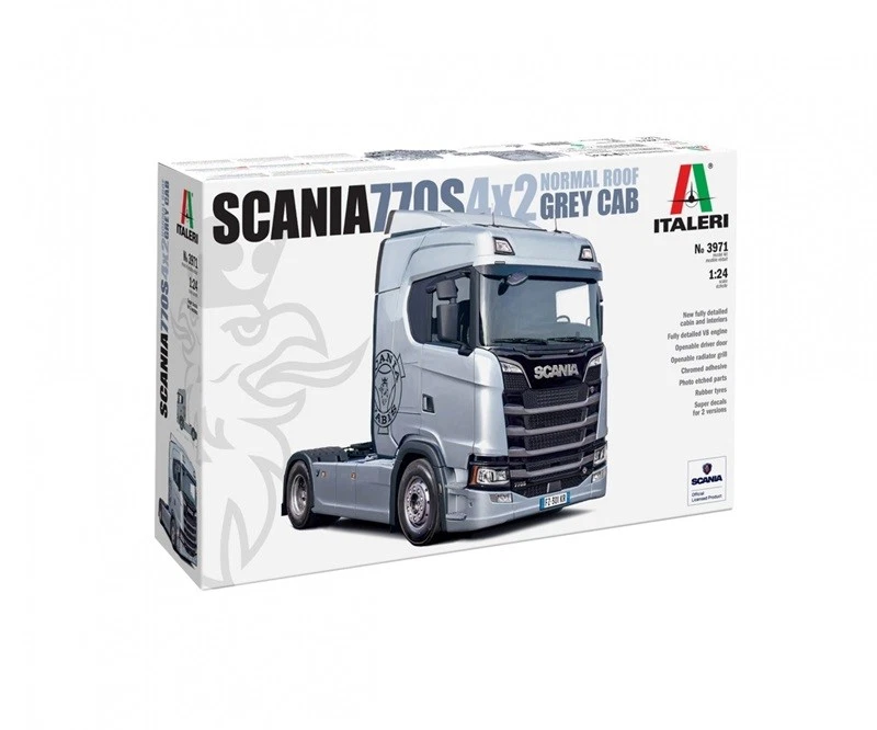 1 24 ITALERI Scania S770 4X2 Normal Roof "Grey Cab" IT3971