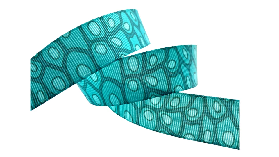 5 yards Turquoise ribbon. Teal ribbon. Turquoise craft supplies. Grosgrain - Image 1 of 1