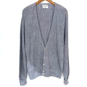 Vintage Christian Dior V-Neck Grey Cardigan Size XL - Picture 1 of 13