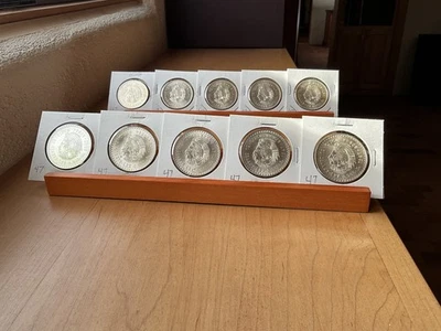 1947 Mexico 5 Pesos Cuauhtemoc 90% Uncirculated Silver SUPER FROSTY KEY DATE - Image 1 of 4