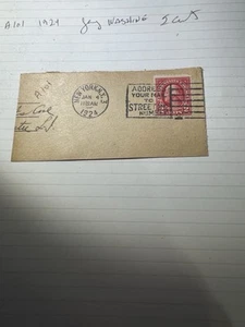 A101 2 Cent George Washington gest. Briefmarke 1924 101 Jahre alt rot - Bild 1 von 1