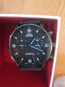 Swiss Military Chrono Men's Military Black Chronograph Watch (44mm)  - Picture 1 of 7