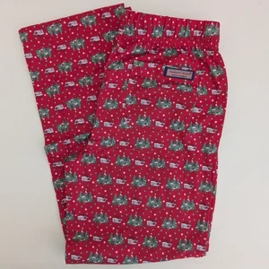NEW Vineyard Vines Lipstick Lounge PJ Pants Youth Girls L 14-16 Red Christmas - Picture 1 of 13