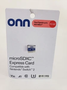 Onn Micro SD Express Card 512gb Nintendo Switch 2 nuova sigillata  - Foto 1 di 2