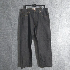 Vintage Levis 501 Jeans Herren 36x30 Schwarz Denim Regular Fit Button Fly Einfarbig Vintage - Bild 1 von 21