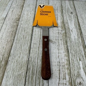 Vernon Stainless Steel Cheese Slicer Server NEW VINTAGE Wood Handle Serving - Picture 1 of 7
