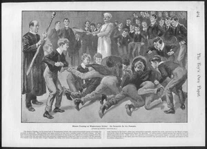 Shrove Tuesday at Westminster School. 1903 Magazine Art-Clipping. Free UK Post - Picture 1 of 1