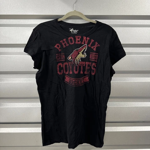 G III 4 Her Phoenix Coyotes Baby Doll T-shirt Womens Size XL Black Cover