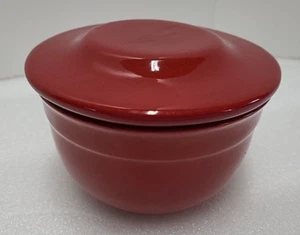 EMILE HENRY Butter Keeper Pot Bell Pottery Crock RED France 86.10 EUC - Picture 1 of 6