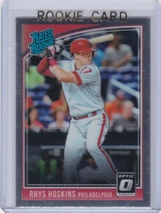 RHYS HOSKINS RATED ROOKIE CARD Donruss Optic RC 2018 Philadelphia Phillies - Picture 1 of 2